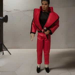 VINTAGE 80’s Michael Jackson Collectible Figurine Doll with Thriller Costume